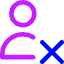 User Delete Cross Icon from Core Neon Set