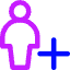 User Full Body Add Plus Icon from Core Neon Set