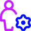 User Full Body Setting Gear Icon from Core Neon Set