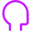 User Head Side Icon from Core Neon Set