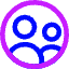 User Multiple Circle Icon from Core Neon Set