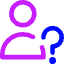User Question Query Icon from Core Neon Set
