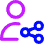 User Share Icon from Core Neon Set