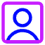 User Square Single Icon from Core Neon Set