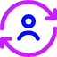 User Sync Online In Person Icon from Core Neon Set