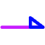 End Point Half Triangle Icon from Core Neon Set