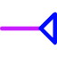 End Point Inverted Triangle Icon from Core Neon Set
