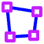 Perspective Wrap Transform Distort Icon from Core Neon Set