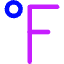 Fahrenheit Icon from Core Neon Set