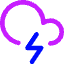 Lightning Cloud Icon from Core Neon Set