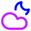 Moon Cloud Icon from Core Neon Set