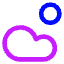 Sun Cloud Icon from Core Neon Set