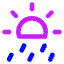 Sun Rain Icon from Core Neon Set