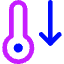 Thermometer Decrease Icon from Core Neon Set