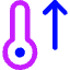 Thermometer Increase Icon from Core Neon Set