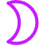 Waxing Cresent Moon Icon from Core Neon Set