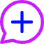 Chat Bubble Oval Add Icon from Core Neon Set