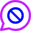 Chat Bubble Oval Block Icon from Core Neon Set