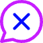 Chat Bubble Oval Delete Icon from Core Neon Set