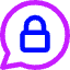 Chat Bubble Oval Lock Icon from Core Neon Set
