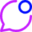 Chat Bubble Oval Notification Icon from Core Neon Set