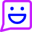 Chat Bubble Square Smiley 2 Icon from Core Neon Set
