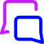 Chat Two Bubbles Square 1 Icon from Core Neon Set