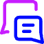 Chat Two Bubbles Square Text 1 Icon from Core Neon Set