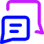 Chat Two Bubbles Square Text 2 Icon from Core Neon Set