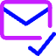 Mail Check Icon from Core Neon Set
