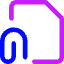 Email Attachment Document Icon from Core Neon Set