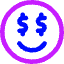 Smiley Rich Icon from Core Neon Set