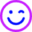 Smiley Wink Icon from Core Neon Set