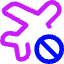 No Flight Airport 1 Icon from Core Neon Set