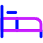 Hotel Bed 4 Icon from Core Neon Set