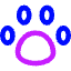 Pet Paw Icon from Core Neon Set