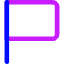 Rectangle Flag Icon from Core Neon Set