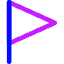 Triangle Flag Icon from Core Neon Set