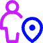 User Pin Icon from Core Neon Set