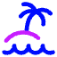 Beach Icon from Core Neon Set