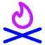 Campfire Icon from Core Neon Set