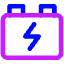 Car Battery Charging Icon from Core Neon Set