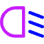 Headlights Low Beam Icon from Core Neon Set