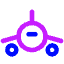 Plane Front Icon from Core Neon Set