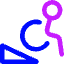 Disability Ramp Down Icon from Core Neon Set