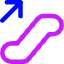 Escalator Up Icon from Core Neon Set