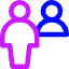 Information Desk Customer Icon from Core Neon Set