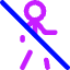 Signage Pedestrian No Crossing Icon from Core Neon Set
