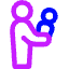 Signage Priority Infant Person Icon from Core Neon Set