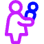 Signage Priority Infant Woman Icon from Core Neon Set